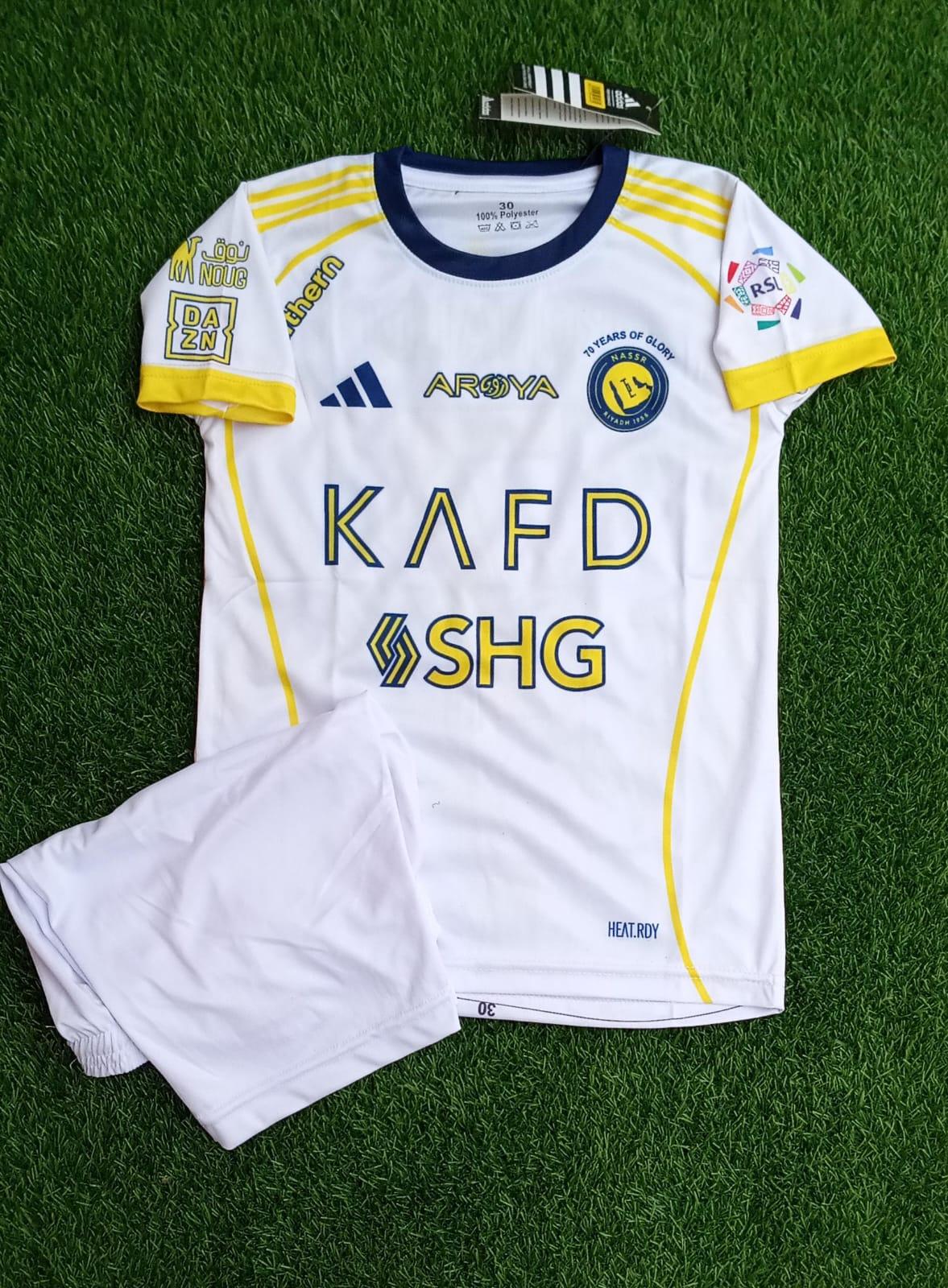 Cristiano Ronaldo Al Nassr FC Football Kit for Kids 2026