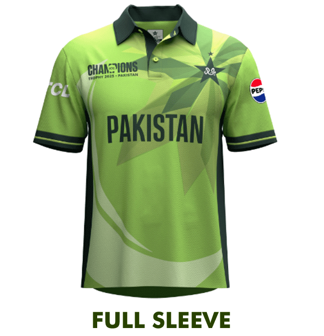 Full Sleeve ORIGINAL PCB Pakistan Cricket Team Official Shirt - 2025 Champions Trophy