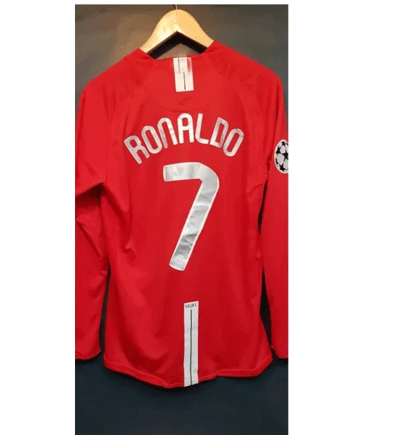 Manchester United Cristiano Ronaldo CL Final Home Shirt 2007/08 Full Sleeves