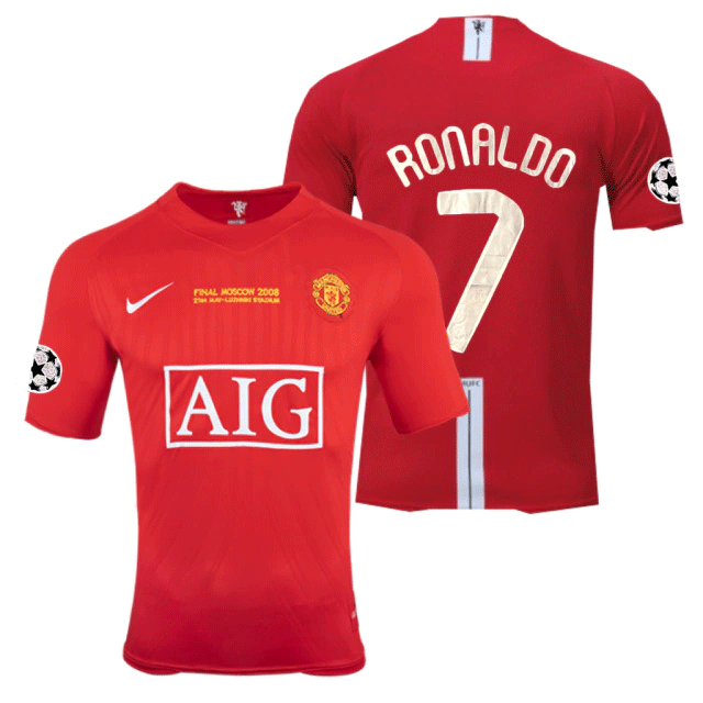 Manchester United Cristiano Ronaldo UCL Final 2008 Retro Jersey