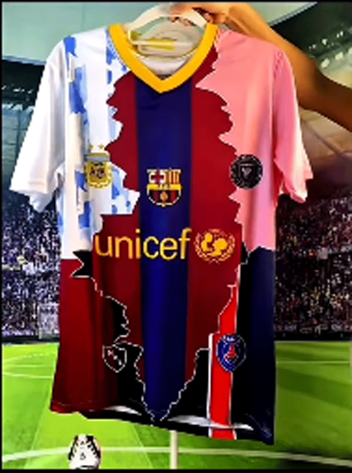 Lionel Messi GOAT Limited Edition Jersey, Messi Mix Club All Club Jersey T shirt